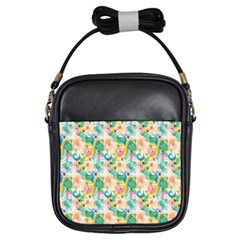 Water Color Floral Pattern Girls Sling Bag by designsbymallika