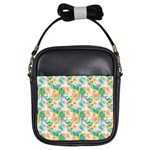 Water Color Floral Pattern Girls Sling Bag Front