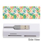 Water Color Floral Pattern Memory Card Reader (Stick) Front