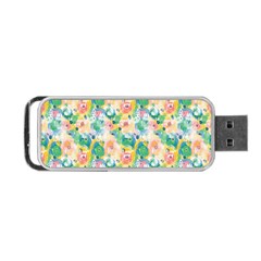 Water Color Floral Pattern Portable Usb Flash (two Sides) by designsbymallika