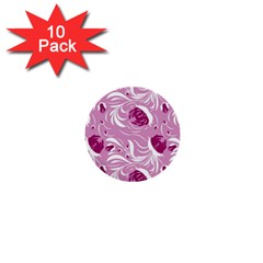 Folk Floral Pattern  Flowers Print  1  Mini Buttons (10 Pack)  by Eskimos