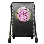 Folk floral pattern. Flowers print. Pen Holder Desk Clock Front