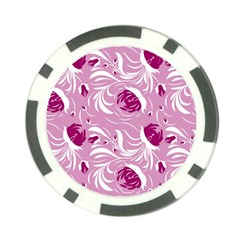 Folk Floral Pattern  Flowers Print  Poker Chip Card Guard by Eskimos