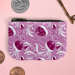 Folk Floral Pattern  Flowers Print  Mini Coin Purse by Eskimos