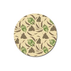 Folk Floral Pattern  Flowers Print  Magnet 3  (round) by Eskimos