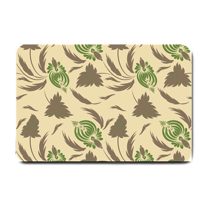 Folk floral pattern. Flowers print. Small Doormat 