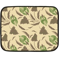 Folk Floral Pattern  Flowers Print  Fleece Blanket (mini) by Eskimos