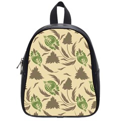 Folk Floral Pattern  Flowers Print  School Bag (small) by Eskimos