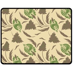 Folk Floral Pattern  Flowers Print  Fleece Blanket (medium)  by Eskimos