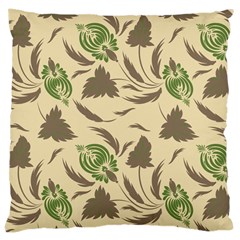 Folk Floral Pattern  Flowers Print  Large Cushion Case (one Side) by Eskimos