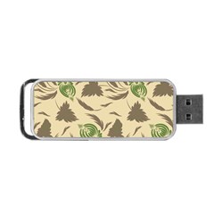 Folk Floral Pattern  Flowers Print  Portable Usb Flash (two Sides) by Eskimos