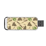 Folk floral pattern. Flowers print. Portable USB Flash (Two Sides) Front