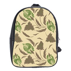 Folk Floral Pattern  Flowers Print  School Bag (xl) by Eskimos