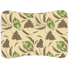 Folk Floral Pattern  Flowers Print  Velour Seat Head Rest Cushion by Eskimos