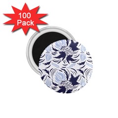 Folk Floral Pattern  Flowers Print  1 75  Magnets (100 Pack)  by Eskimos