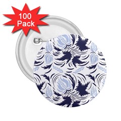 Folk Floral Pattern  Flowers Print  2 25  Buttons (100 Pack)  by Eskimos