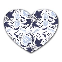 Folk Floral Pattern  Flowers Print  Heart Mousepads by Eskimos