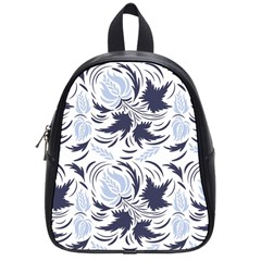 Folk Floral Pattern  Flowers Print  School Bag (small) by Eskimos