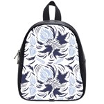 Folk floral pattern. Flowers print. School Bag (Small) Front