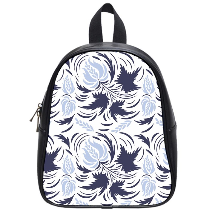 Folk floral pattern. Flowers print. School Bag (Small)