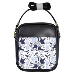 Folk Floral Pattern  Flowers Print  Girls Sling Bag by Eskimos