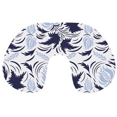 Folk Floral Pattern  Flowers Print  Travel Neck Pillow by Eskimos