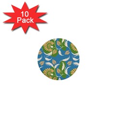 Folk Floral Pattern  Flowers Print  1  Mini Buttons (10 Pack)  by Eskimos