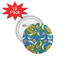 Folk Floral Pattern  Flowers Print  1 75  Buttons (10 Pack)