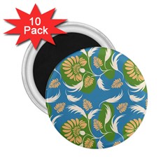 Folk Floral Pattern  Flowers Print  2 25  Magnets (10 Pack)  by Eskimos