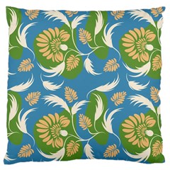 Folk Floral Pattern  Flowers Print  Large Cushion Case (one Side) by Eskimos