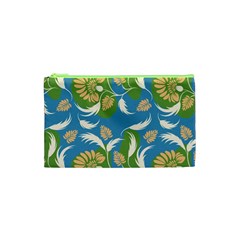 Folk Floral Pattern  Flowers Print  Cosmetic Bag (xs) by Eskimos