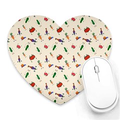 Vegetables Athletes Heart Mousepads by SychEva