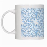 Abstract Stripes, Shapes, Lines White Mugs Left