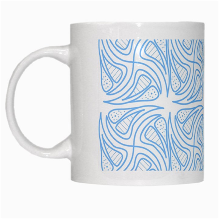 Abstract Stripes, Shapes, Lines White Mugs