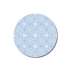 Abstract Stripes, Shapes, Lines Rubber Coaster (round)  by SychEva