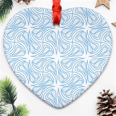 Abstract Stripes, Shapes, Lines Heart Ornament (two Sides)