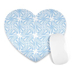 Abstract Stripes, Shapes, Lines Heart Mousepads by SychEva