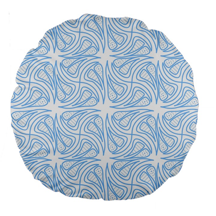 Abstract Stripes, Shapes, Lines Large 18  Premium Round Cushions