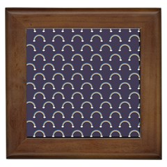 Pattern Arc En Ciel/nuages Framed Tile by kcreatif