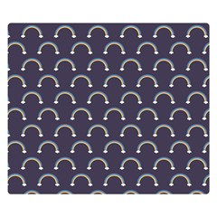 Pattern Arc En Ciel/nuages Double Sided Flano Blanket (small) 