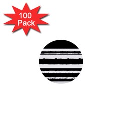 Bandes Abstrait Blanc/noir 1  Mini Buttons (100 Pack)  by kcreatif