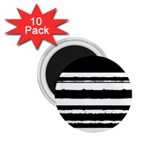 Bandes Abstrait Blanc/noir 1 75  Magnets (10 Pack)  by kcreatif