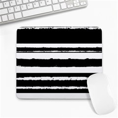 Bandes Abstrait Blanc/noir Large Mousepads by kcreatif