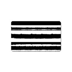 Bandes Abstrait Blanc/noir Magnet (name Card) by kcreatif