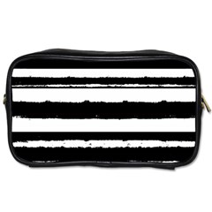 Bandes Abstrait Blanc/noir Toiletries Bag (two Sides) by kcreatif