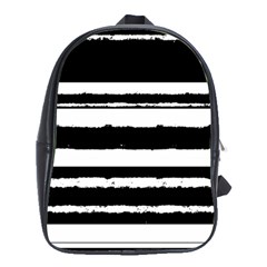 Bandes Abstrait Blanc/noir School Bag (xl)