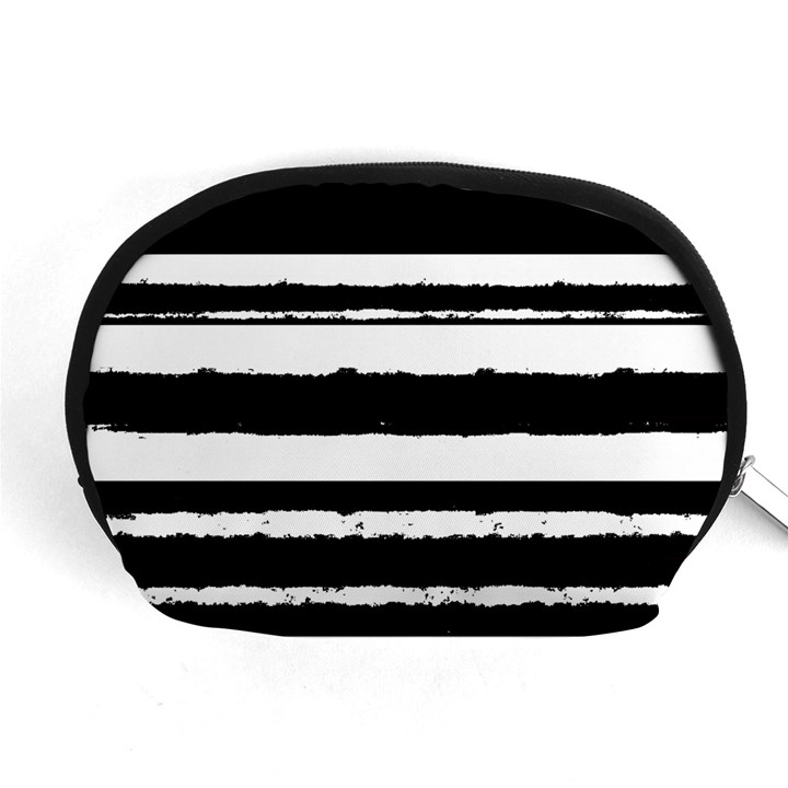 Bandes Abstrait Blanc/Noir Accessory Pouch (Medium)