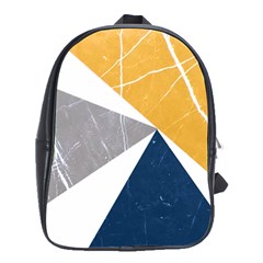 Pattern Abstrait Effet Bleu/jaune School Bag (large) by kcreatif