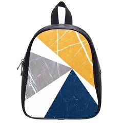 Pattern Abstrait Effet Bleu/jaune School Bag (small) by kcreatif