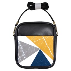 Pattern Abstrait Effet Bleu/jaune Girls Sling Bag by kcreatif